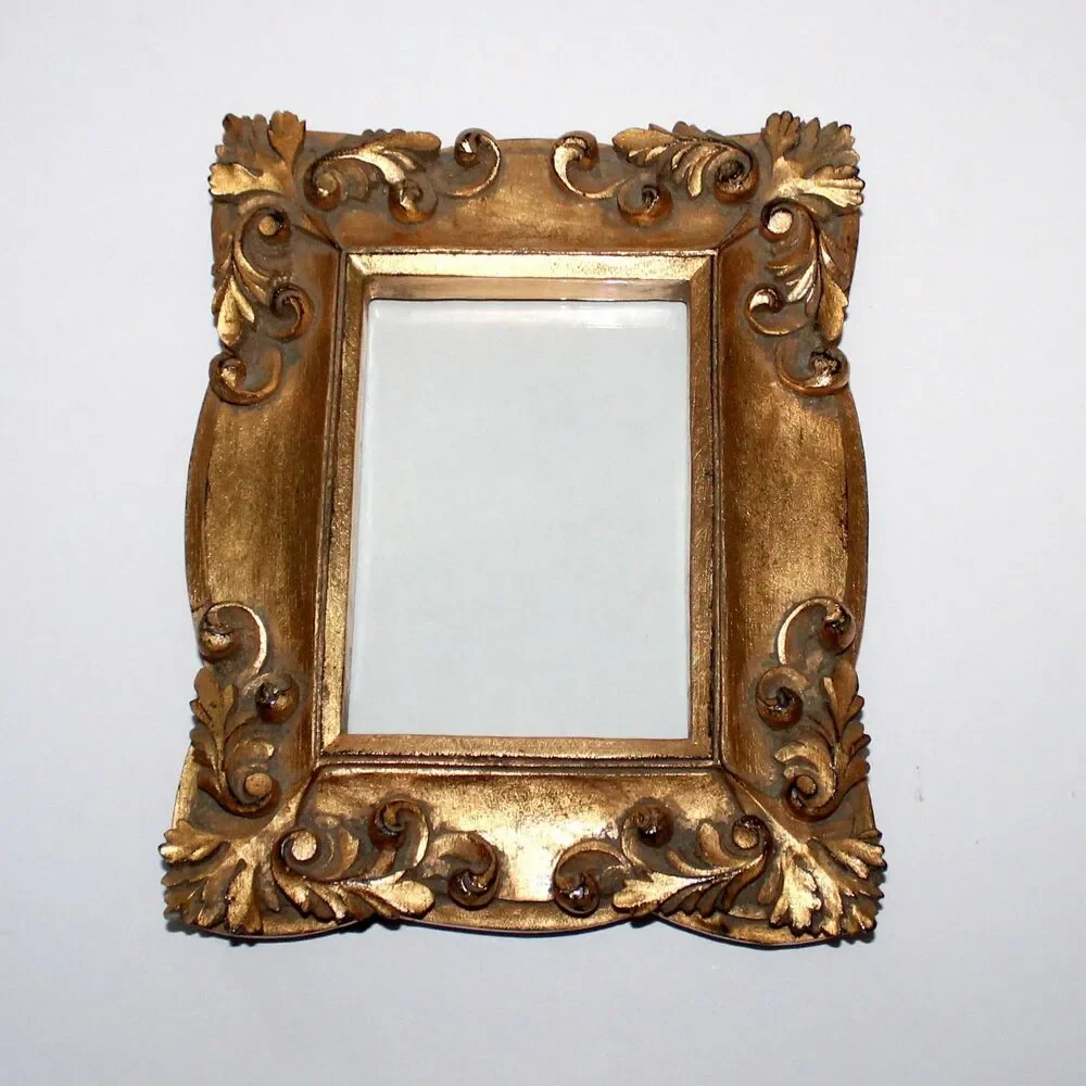 Photo Frame Baroque Gold Ornate leaf scroll table top 5 x 3.5
